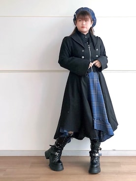 「アイテム（ハンチング/ベレー帽）」を使った、Mai🐿️さん（レディース・149cm）の秋コーディネート