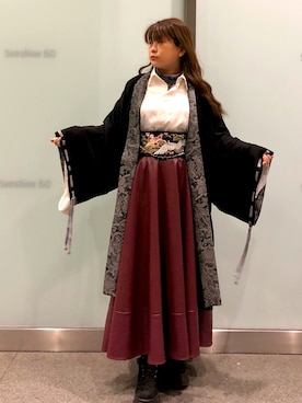 「AXES-X（アクシーズエックス）のアイテム（その他アウター）」を使った、Mai🐿️さん（レディース・149cm）の冬コーディネート