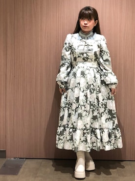 「axes femme（アクシーズファム）のアイテム（ワンピース/ドレス）」を使った、Mai🐿️さん（レディース・149cm）の春コーディネート