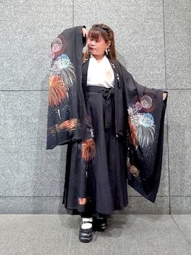 「axes femme（アクシーズファム）の月星の天球想イヤリング＆カフ（イヤリング、ゴールド系）」を使った、Mai🐿️さん（レディース・149cm）の夏コーディネート