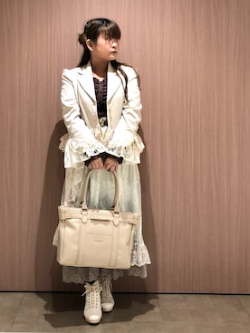 「axes femme（アクシーズファム）のアイテム（ジャケット/アウター）」を使った、Mai🐿️さん（レディース・149cm）の春コーディネート