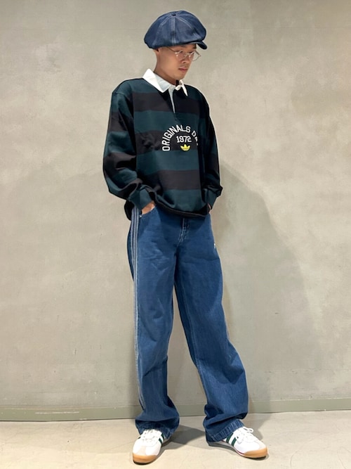 adidas アディカラー デニム ファイヤーバードパンツ 35インチ adidas Originals Originals/アディカラー デニム ファイヤー