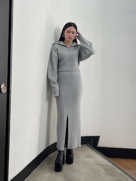 久道理沙さん（レディース・160cm）の冬コーディネート