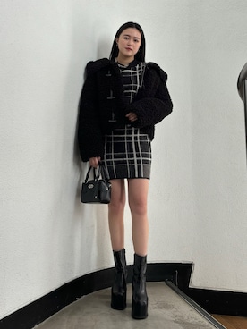 久道理沙さん(レディース・160cm)の冬コーディネート