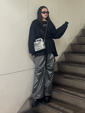 久道理沙さん（レディース・160cm）の冬コーディネート