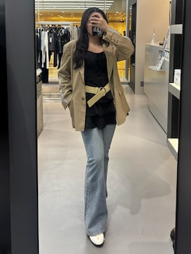 久道理沙さん（レディース・160cm）の春コーディネート