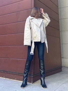 久道理沙さん(レディース・160cm)の冬コーディネート