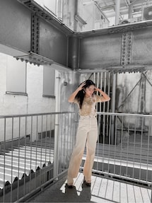 EMODA リンクルハイウェストジーンズ EMODA ジーンズ デニム デニムパンツ ルーズワイドハイウエスト