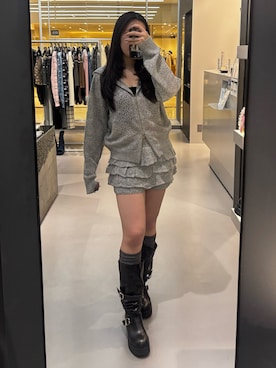 久道理沙さん(レディース・160cm)の冬コーディネート