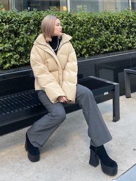 久道理沙さん（レディース・160cm）の冬コーディネート