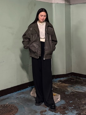 久道理沙さん(レディース・160cm)の冬コーディネート