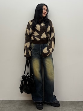 久道理沙さん(レディース・160cm)の冬コーディネート