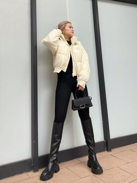 久道理沙さん（レディース・160cm）の冬コーディネート