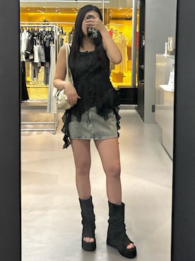 久道理沙さん（レディース・160cm）の春コーディネート