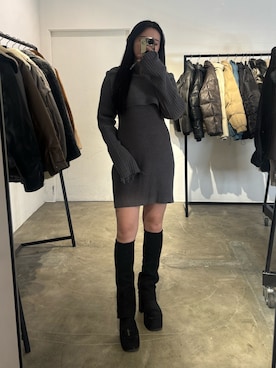 久道理沙さん(レディース・160cm)の冬コーディネート