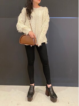 久道理沙さん（レディース・160cm）の冬コーディネート