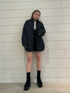 久道理沙さん（レディース・160cm）の冬コーディネート