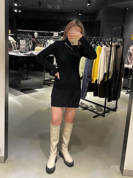 久道理沙さん(レディース・160cm)の冬コーディネート