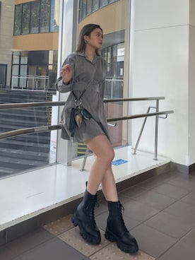 久道理沙さん(レディース・160cm)の冬コーディネート