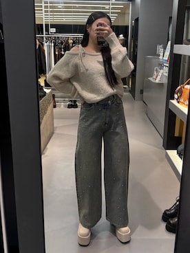 久道理沙さん（レディース・160cm）の冬コーディネート