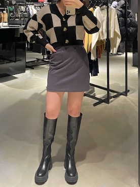 久道理沙さん（レディース・160cm）の冬コーディネート