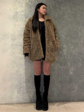 久道理沙さん(レディース・160cm)の冬コーディネート