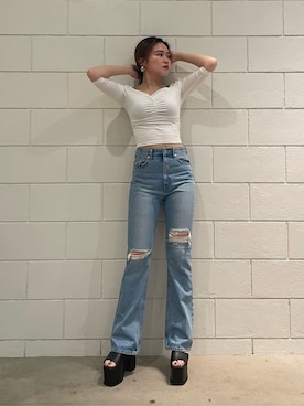 久道理沙さん(レディース・160cm)の春コーディネート