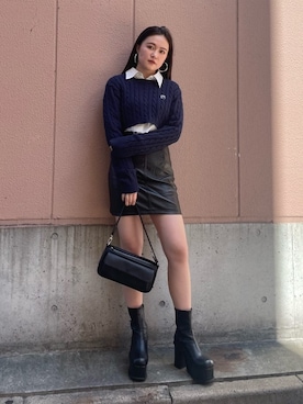 久道理沙さん（レディース・160cm）の秋コーディネート