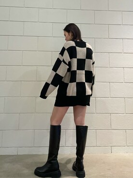 久道理沙さん（レディース・160cm）の冬コーディネート