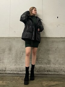 EMODA★エモダ パッファーダウンジャケット 黒 フリーサイズ 美品 パッファーダウンジャケット｜エモダ（EMODA）アウトレット公式