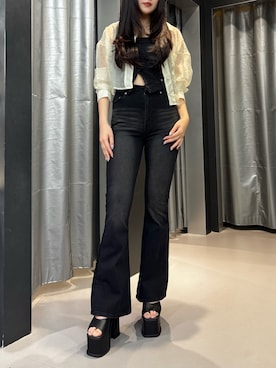 「EMODA（エモダ）のアイテム」を使った、久道理沙さん（レディース・160cm）の夏コーディネート