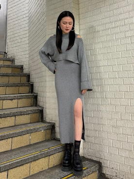 久道理沙さん（レディース・160cm）の冬コーディネート