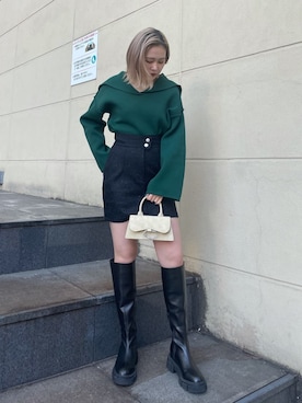 久道理沙さん（レディース・160cm）の冬コーディネート