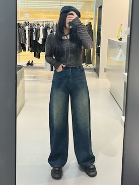 「EMODA（エモダ）のアイテム（ハンチング/ベレー帽）」を使った、久道理沙さん（レディース・160cm）の秋コーディネート