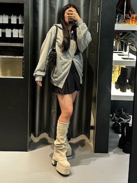 「EMODA（エモダ）のアイテム（ハンドバッグ）」を使った、久道理沙さん（レディース・160cm）の秋コーディネート