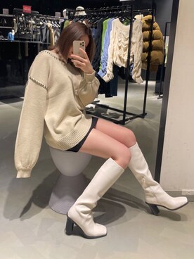 久道理沙さん（レディース・160cm）の冬コーディネート