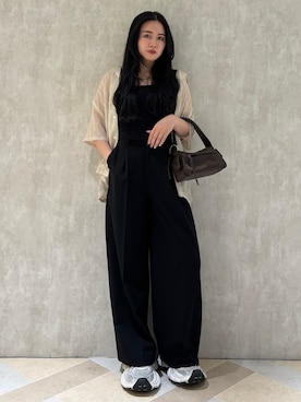 「EMODA（エモダ）のアイテム（その他）」を使った、久道理沙さん（レディース・160cm）の夏コーディネート