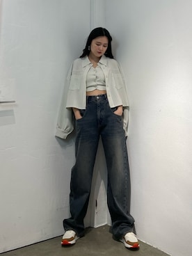 「RUNWAY channel SELECTION（ランウェイチャンネルセレクション）のアイテム」を使った、久道理沙さん（レディース・160cm）の夏コーディネート