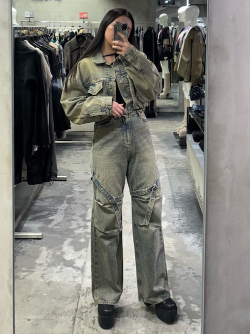 セール】バルーンコンパクトデニムブルゾン（デニムジャケット