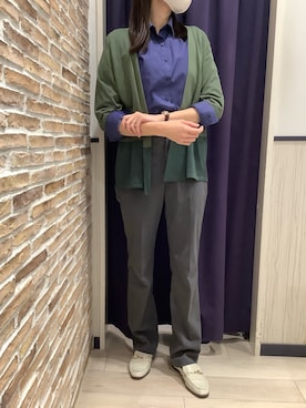 「アイテム（ビジネスシャツ）」を使った、BRICK HOUSE by Tokyo Shirts 青森エルム店さん（レディース・171cm）の夏コーディネート
