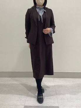 「アイテム（ワンピース/ドレス）」を使った、BRICK HOUSE by Tokyo Shirts 青森エルム店さん（レディース・164cm）の冬コーディネート