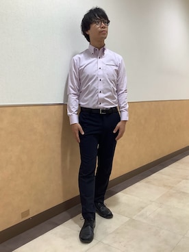 「アイテム（ビジネスシャツ）」を使った、BRICK HOUSE by Tokyo Shirts 青森エルム店さん（メンズ・175cm）の秋コーディネート
