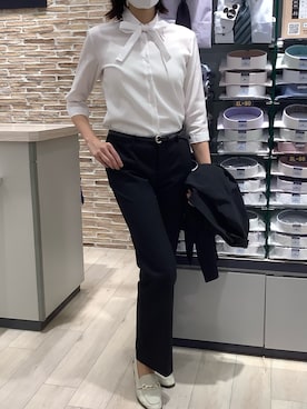 「ワーママコーデ」｜「アイテム（ジャケット/アウター）」を使った、BRICK HOUSE by Tokyo Shirts 青森エルム店さん（レディース・171cm）の春コーディネート