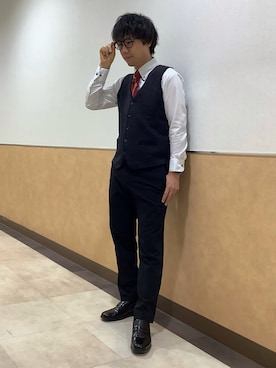 「アイテム（ネクタイ）」を使った、BRICK HOUSE by Tokyo Shirts 青森エルム店さん（メンズ・175cm）の秋コーディネート