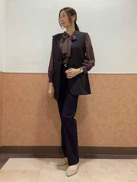 「アイテム（ベスト）」を使った、BRICK HOUSE by Tokyo Shirts 青森エルム店さん（レディース・171cm）の夏コーディネート
