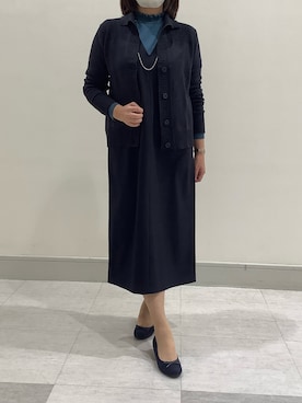 「アイテム（ジャンパースカート）」を使った、BRICK HOUSE by Tokyo Shirts 青森エルム店さん（レディース・164cm）の秋コーディネート