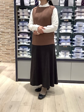 BRICK HOUSE by Tokyo Shirts 青森エルム店さん（レディース・154cm）の冬コーディネート