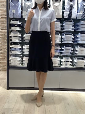 「ワーママコーデ」｜BRICK HOUSE by Tokyo Shirts 青森エルム店さん（レディース・171cm）の夏コーディネート