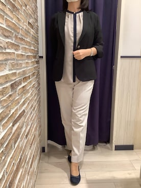 「アイテム（テーラードジャケット）」を使った、BRICK HOUSE by Tokyo Shirts 青森エルム店さん（レディース・164cm）の夏コーディネート
