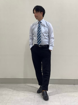 「アイテム（フォーマルスーツ/小物、ブルー系）」を使った、BRICK HOUSE by Tokyo Shirts 青森エルム店さん（メンズ・175cm）の春コーディネート